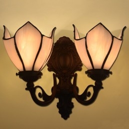 Tiffany glas in lood wandlamp