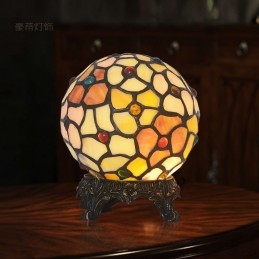 Gele Tiffany glas in lood...