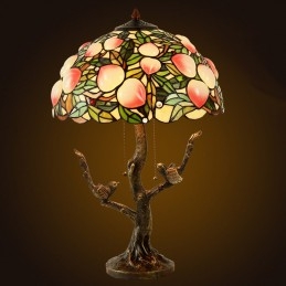 Peach Tiffany glas-in-lood...