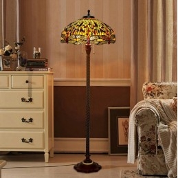 Libelle vloerlamp Tiffany...