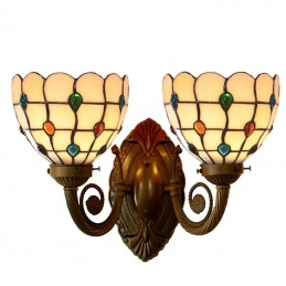 Tiffany glas in lood wandlamp